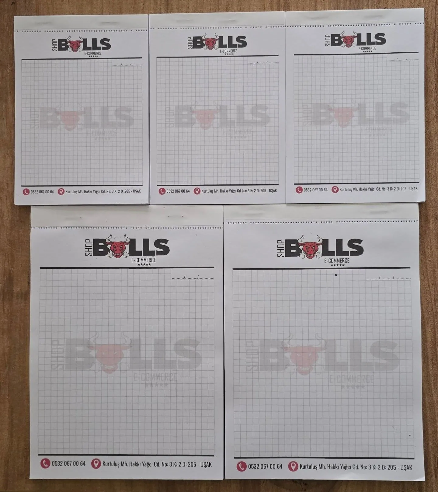 Bulls Logolu Bloknot Baskısı, Uşak